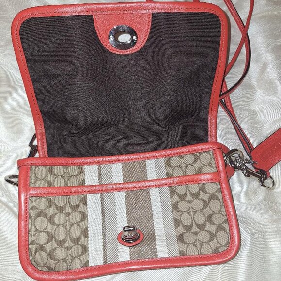 Coach Legacy Signature Stripe Penny Crossbody Bag - Picture 3 of 4